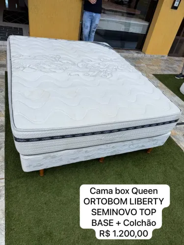 Colchão Queen ORTOBOM LIBERTY SEMINOVO TOP - Entrego!