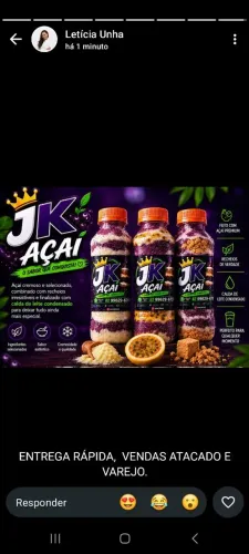 Garrafinhas de açaí REVENDA ATACADO 