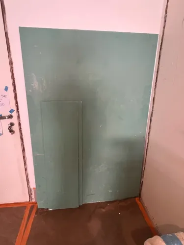 Placa de gesso drywall para áreas úmidas.