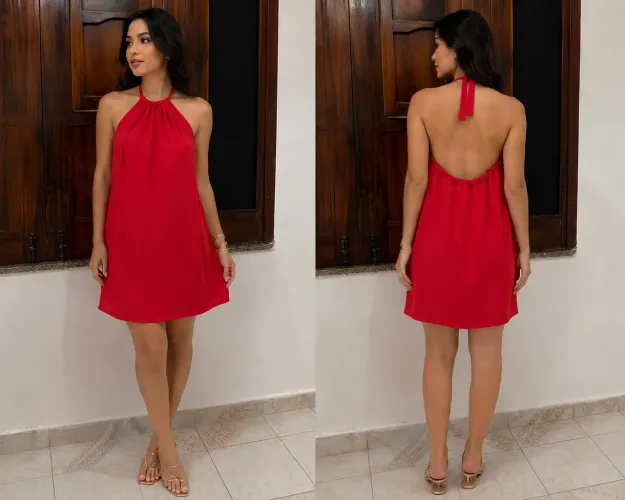 Vendo vestido vermelho