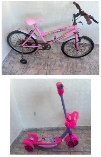 Bicicleta aro 20 e patinete