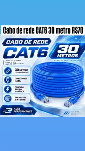 Cabo de rede 30 metro cat6