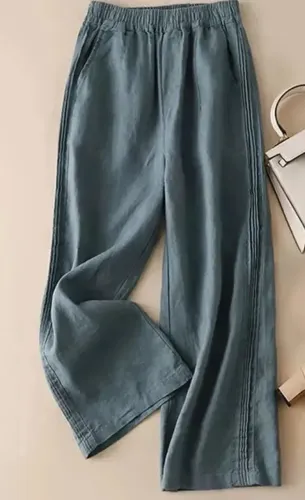 Calça G algodão com linho