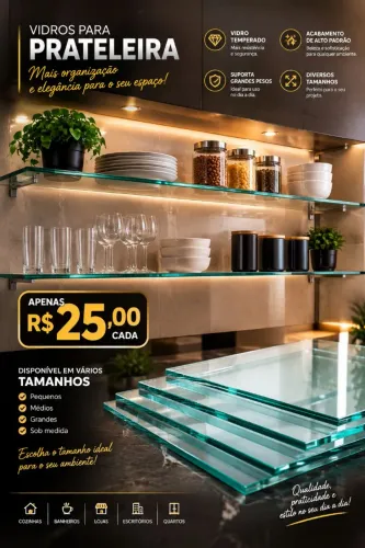 Vidros para fazer pratilheira, 2 tamanhos, bastante unidades