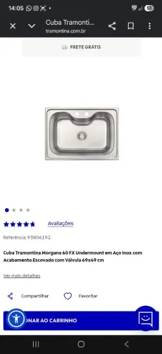 Cuba de inox tramontina