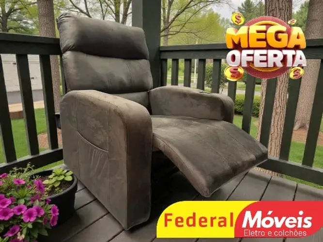 Poltrona do Papai Veludo Porta Copos Embutidos MEGA OFERTA