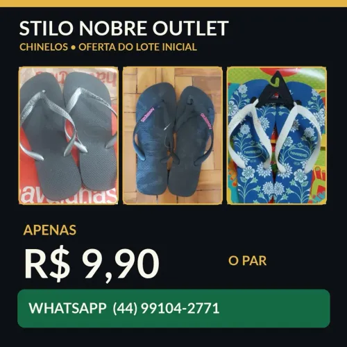 Chinelos Havaianas R$ 9,90 o Par - Vários Modelos