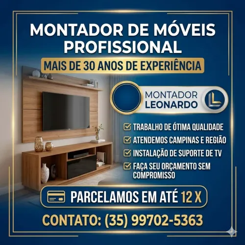 MONTADOR DE MÓVEIS PROFISSIONAL DESDE 1995