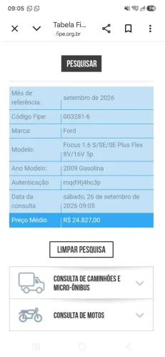 Ford Focus 1.6 S/se/se Plus Flex 8v/16v 5P 2009