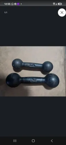 Peso de ferro bola um de 1kg e um de 2 kg