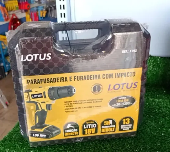 PARAFUSADEIRA E FURADEIRA DE IMPACTO LOTUS 18V - REF. 1792