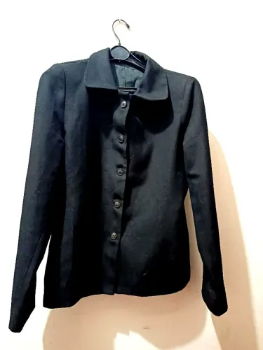 Blazer/Paletó Feminino Preto ? Lã/Social - Tam M
