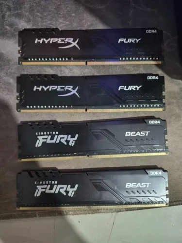 Memória RAM Fury 16 GB (4x4GB), 3200MHz, DDR4, CL16, Preto!
