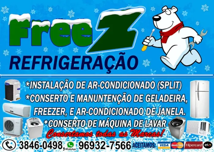 Instalação, Conserto e Manutenção de Ar Condicionado Split, Geladeiras e Máquina de Lavar