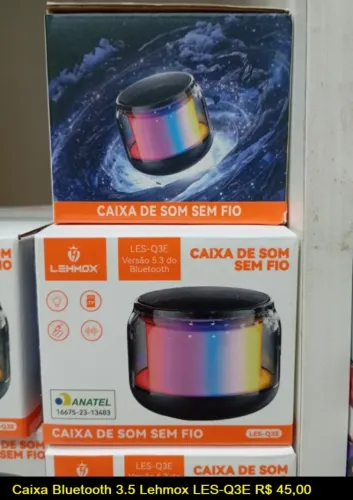 Caixa Bluetooth 3.5 Lehmox LES-Q3E