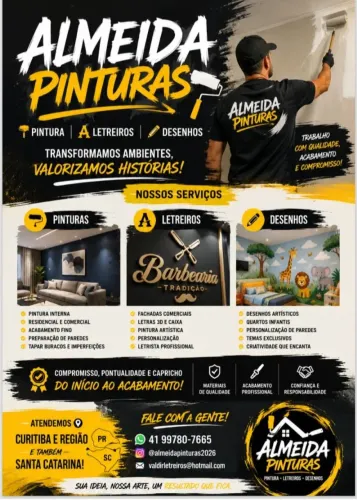Pintura e letreiro