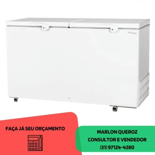 Freezer Horizontal Tampa Cega 503L Novo