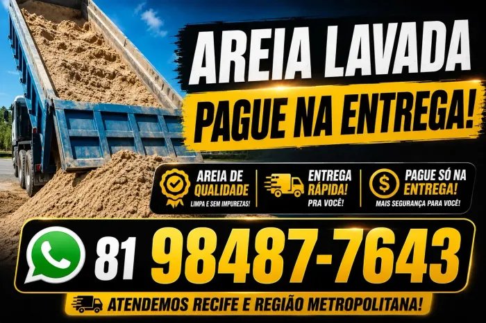 AREIA DIRETO DO AREEIRO. PAGUE NA ENTREGA!