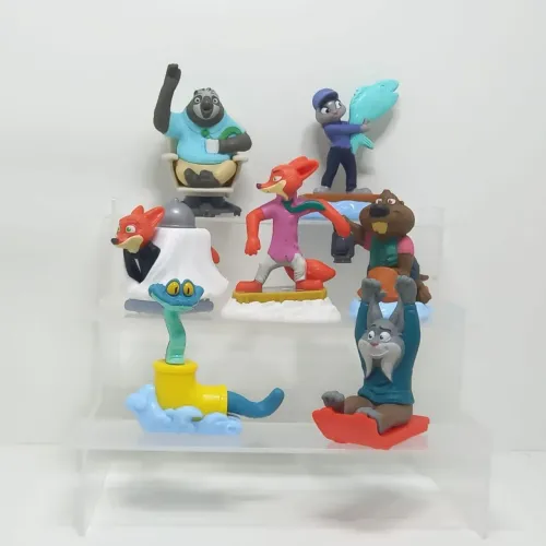 Lote 7 bonecos Zootopia McDonald's 2025