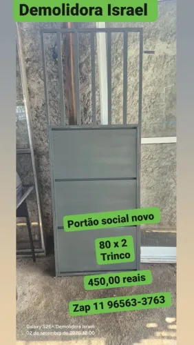 Portao social novo Trinco