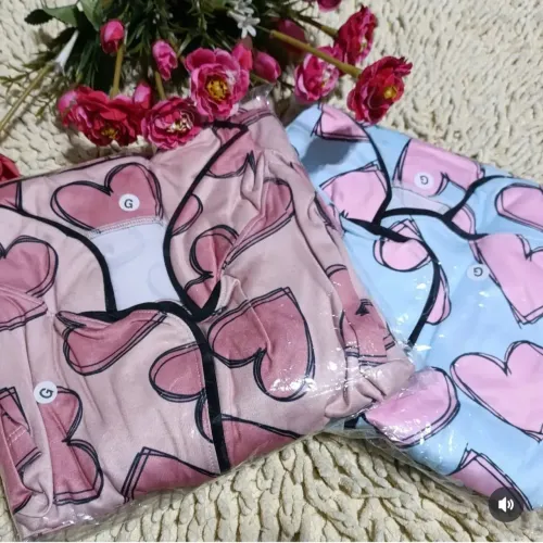 Pijama Americano Curto de Coração