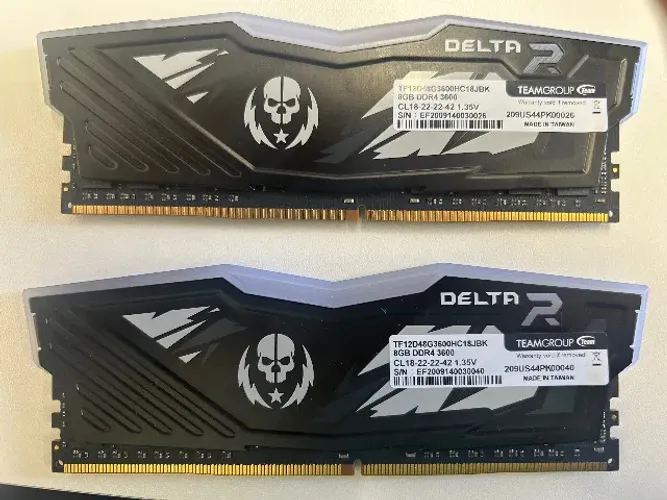 Memoria RAM DDR4 2x8gb 3600Mhz