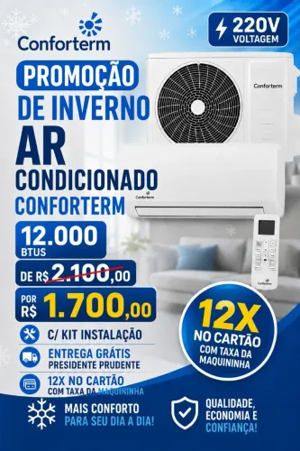 Ar condicionado confortem 12.000 BTUs