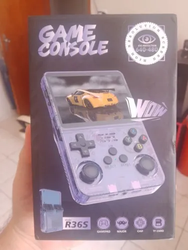 Console portátil 15 mil jogos R36S Cor preto