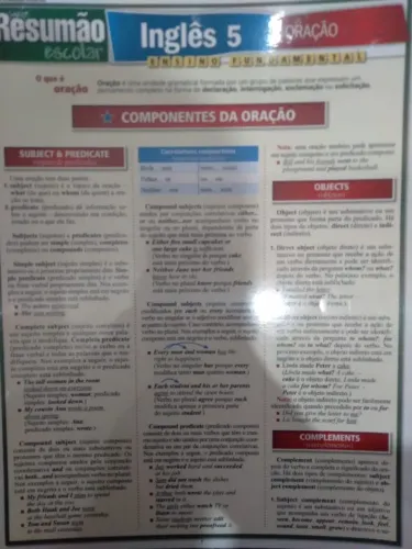 Inglês- 6 -Plastificado-Oração, Erros Comuns, Vocabulário, Verbos, Ortográfica e Gramática