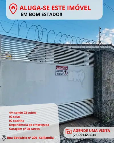 Imóvel comercial para aluguel na Kalilândia - Feira de Santana - BA