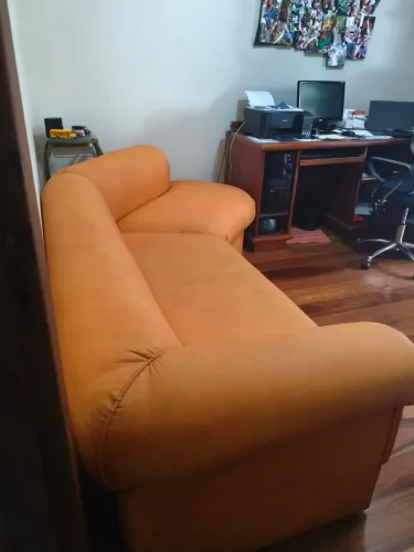 Sofá 6 lugares tecido lavável