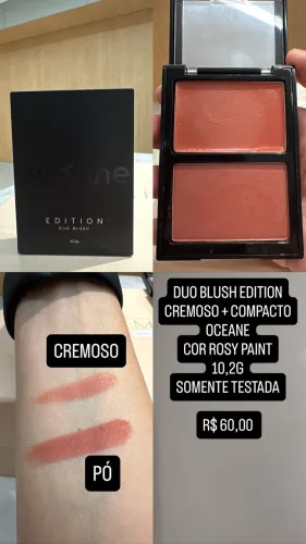 DUO BLUSH OCEANE  COR ROSY PAINT - HIPERPIMENTADO