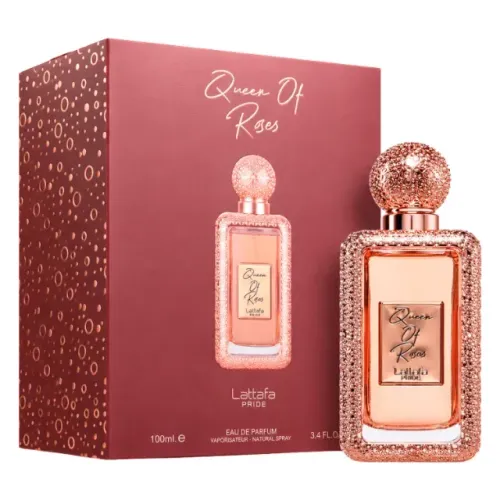 Perfume Árabe Feminino Lattafa Queen of Roses Eau de Parfum Feminino 100ml Original