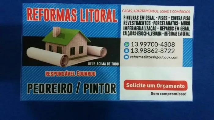 Serviços de Pedreiro e Pintor.