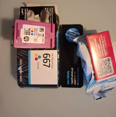 Cartucho vazio para recarga HP 667 2ml advantage colorido original