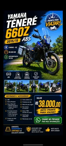 Tenere 660z ano 2015/15 ABS