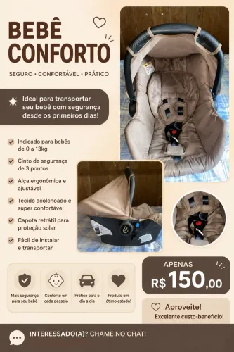 vendo bebe conforto