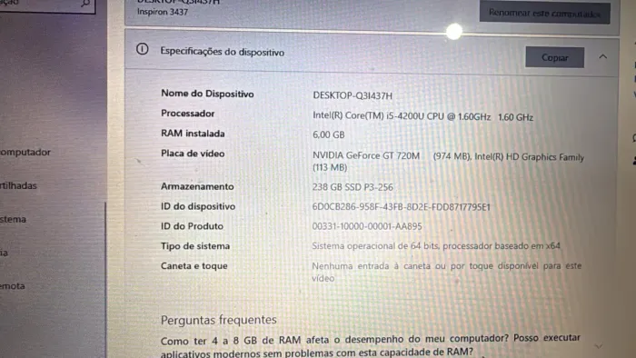 Vendo notebook Dell.