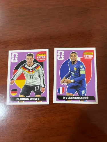 Figurinhas Legend Wirtz e Mbappé Copa 2026 Originais 