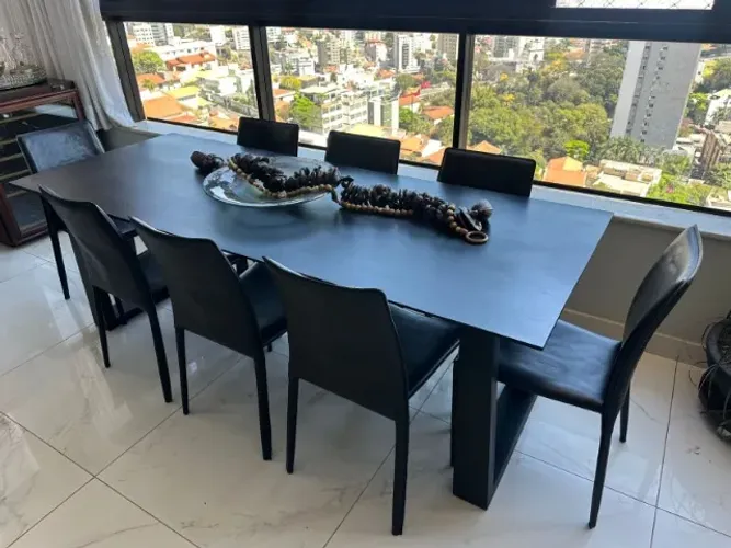 Mesa de Jantar Preta em Madeira /SEM CADEIRA