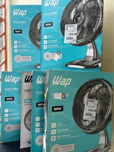 Ventilador WAP Flow turbo - 180w, 8 pás e 3 velocidades (LACRADO)