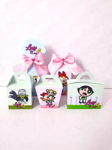 Kit Festa As Meninas Super Poderosas Luxo Personalizado | Lembrancinhas em Caixinhas