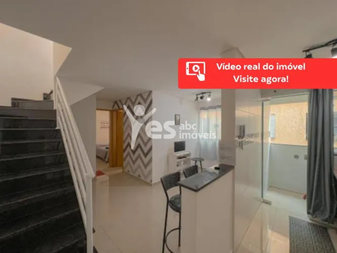 Cobertura baixo condomínio mobiliada para aluguel em Santo André, Vila Dora - 56m² REF: 20