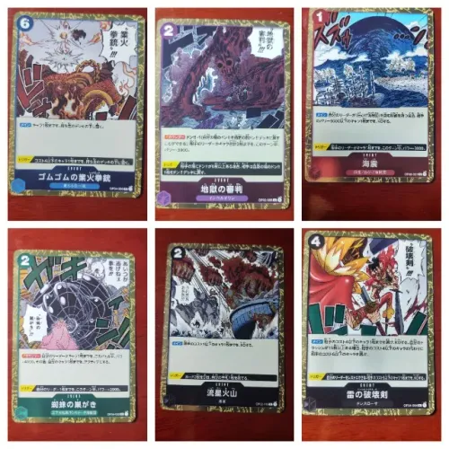 Lote 10 Cartas One Piece TCG Evento Raras (JP) - Borda Dourada Foil