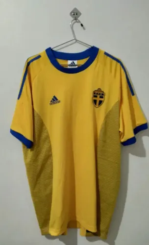 Camisa Suécia Home 2002 #8svensson Amarelo G