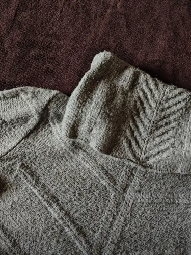 Casaco de Lã feminino Gola Alta Cinza - Tamanho P