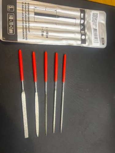 5 limas diamantadas MTX para acabamento em peças pequenas