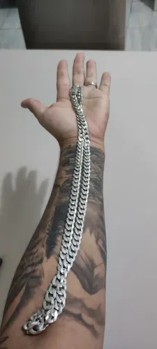Cordão de prata 10mm 70cm