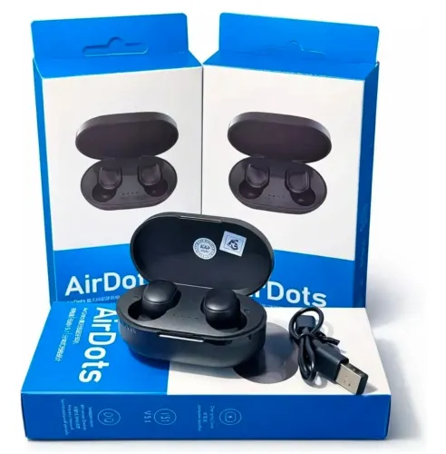 Fone de Ouvido Bluetooth AirDots 5.1 TWS Sem Fio com Estojo de Carregamento