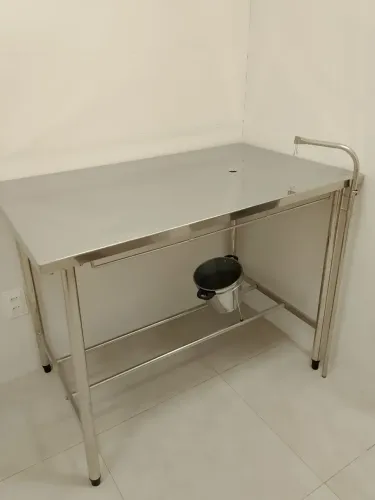 Mesa de atendimento veterinário